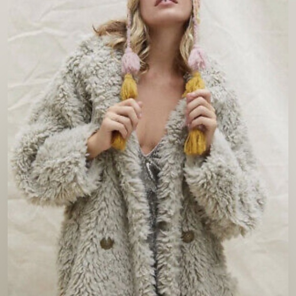 Free People Honey Pie Teddy Faux Fur Coat - Picture 2 of 4
